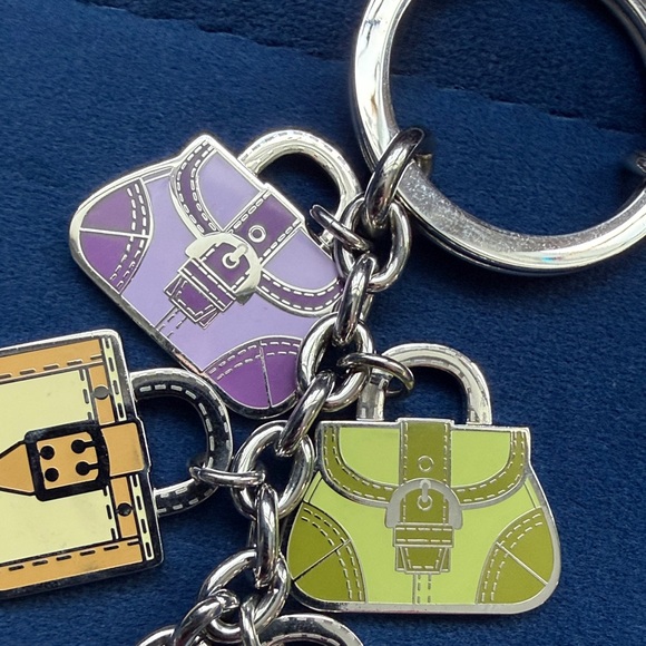 Coach Multicolor Bag Charm Keychain - Picture 3 of 6